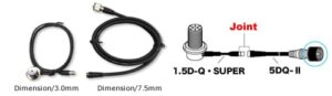 S-615MM (SLM-100 Y DQM-400) CABLE CON BASE PL DE GRAN CALIDAD DIAMOND (ORIGINAL JAPON)