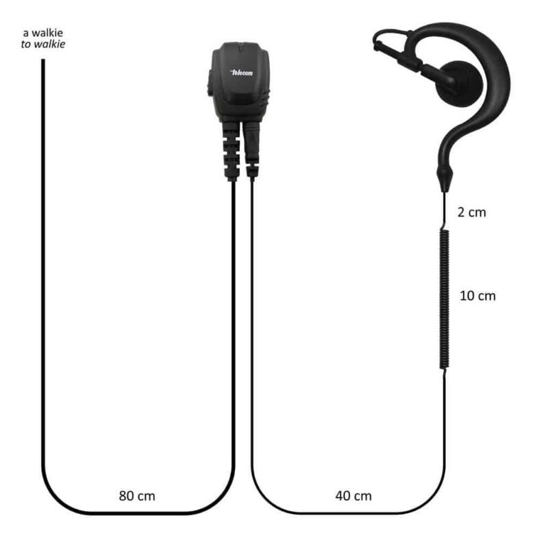 JD-23-FTA750 Micro-auricular gama profesional. IP-54. Para YAESU FTA-450/550/750 - Imagen 7