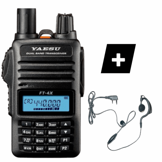 FT-4XE YAESU WALKI TALKI DOBLE BANDA VHF/UHF CON RADIO DE FM COMERCIAL