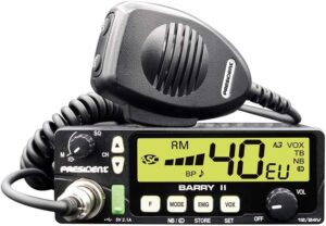 President BARRY II Plus 12 - 24 v. Emisora CB 27 Mhz 40 canales AM/FM