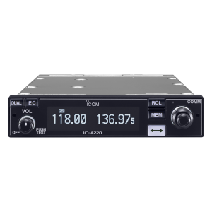 IC‑A220 TSO PANEL MOUNT TRANSCEPTOR VHF CERTIFICADO PARA AVIACIÓN

