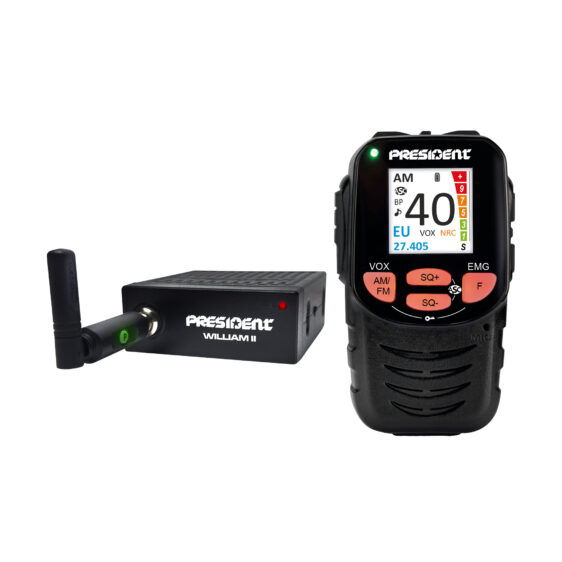 PRESIDENT WILLIAM II EMISORA CB 40 CANALES AM/FM 12/24 V