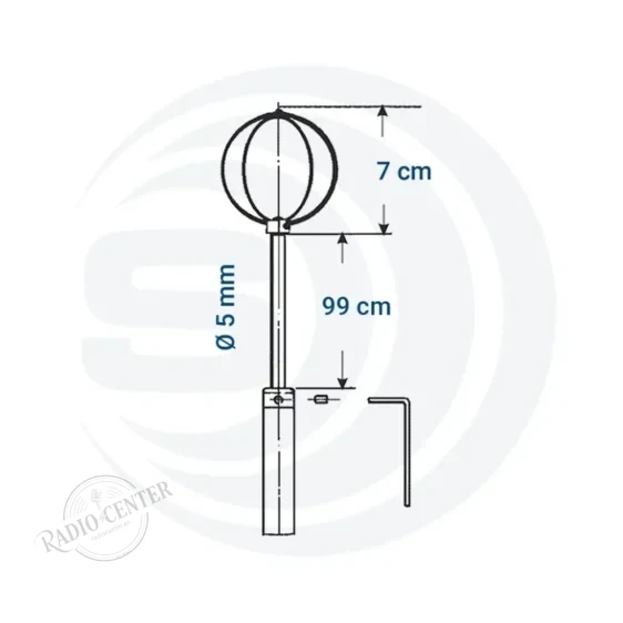 STUB 5mm REPUESTO TRAMO SUPERIOR CON JAULA ESTATICA VECTOR 4000