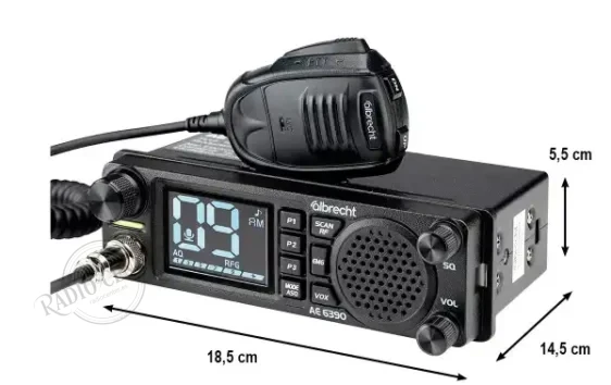 ALBRECHT AE 6390 EMISORA CB 27 MHz AM/FM 12-24V VOX ALTAVOZ FRONTAL 2W