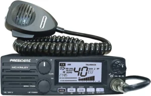 President MC Kinley ASC — Emisora CB 27 MHz AM/FM/SSB Bi-tensión 12/24 V