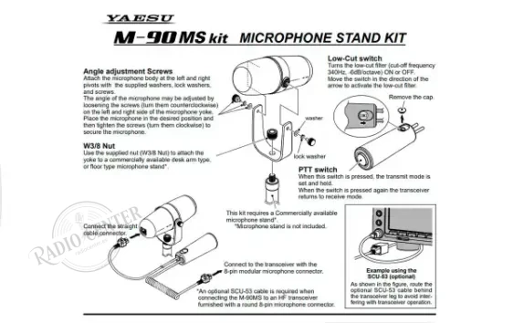 YAESU M-90MS KIT CABEZAL 8 PINES RJ45 (Sin soporte)
