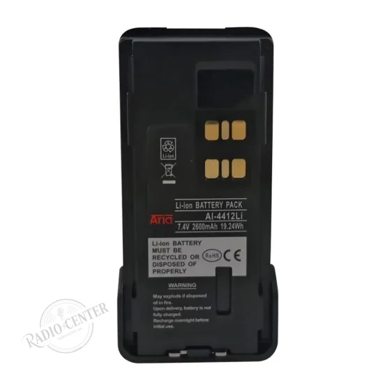 Batería AI-4412-LI para Motorola DP200, DP2400, DP2600 y DP4000 · 7,4 V 2.600 mAh Li-Ion