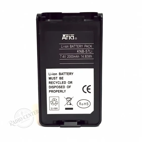 Batería KNB-57-LI para Kenwood TK-2140, TK-2160, TK-2168 y TK-2170 · 7,4 V 2.000 mAh Li-Ion