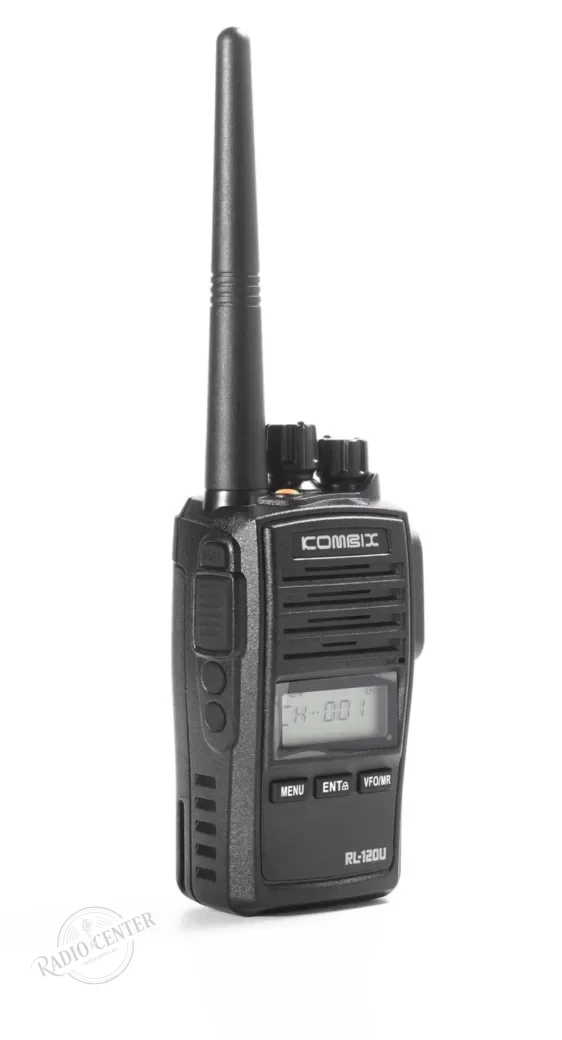 Kombix RL-120U — Walkie UHF Profesional para Caza | 400-470 MHz | IP67 Sumergible | Botón SOS