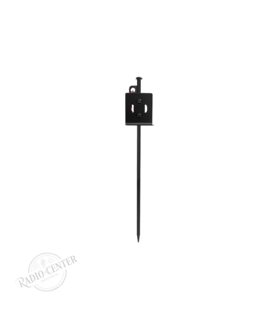 PICK-1 Komunica — Piqueta de Tierra para Antenas HF Portátiles | Acero al Carbono | Soporte en L Inoxidable | 39,5 cm